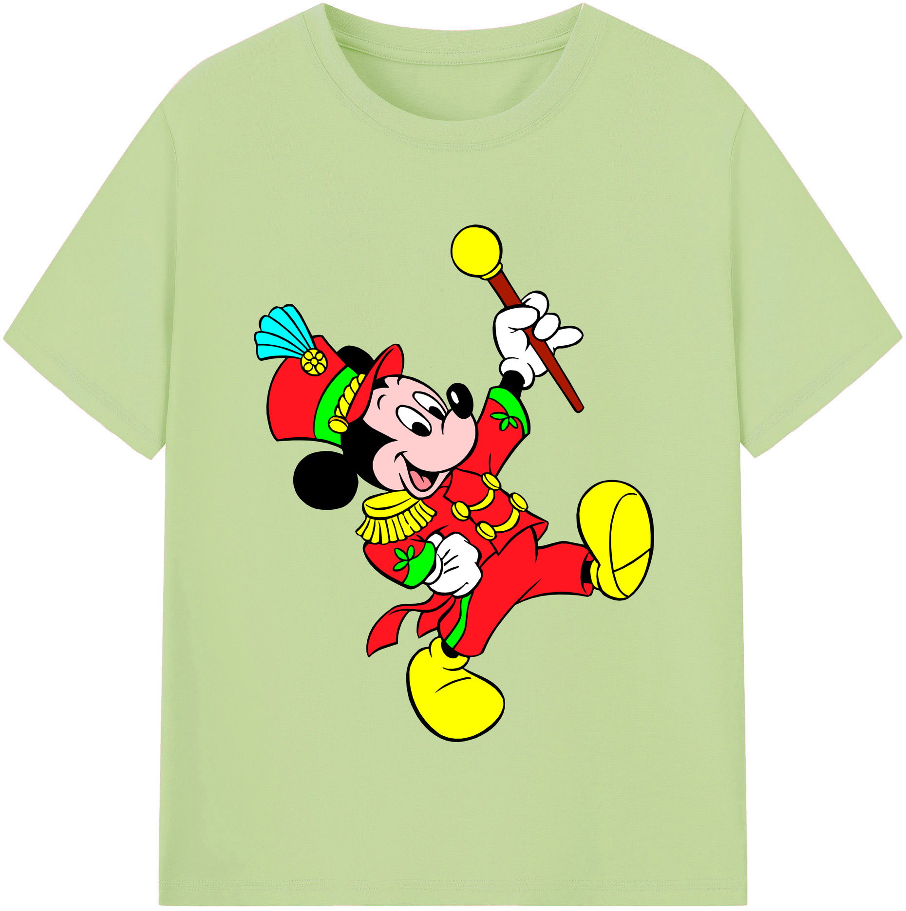 （画像用） ミッキーマウス Mickey Mouse 綿100％半袖Tシャツ（フロントプリント）